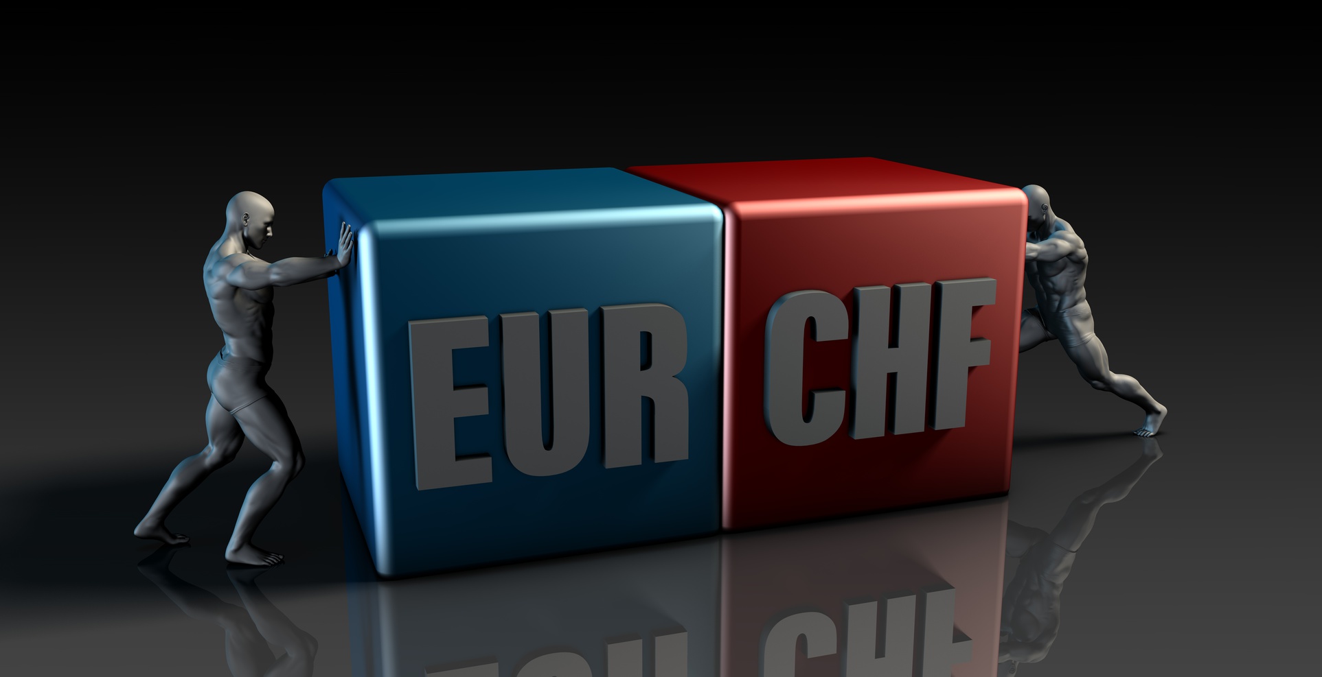 Billets en euros et en francs suisses illustrant le taux de change euro chf